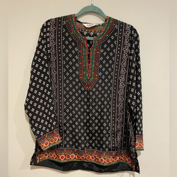 Biba black boho tunic size M - Picture 1 of 5